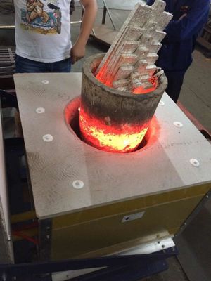 Forno di fusione a induzione in acciaio inossidabile raffreddamento ad acqua con sistema di sicurezza